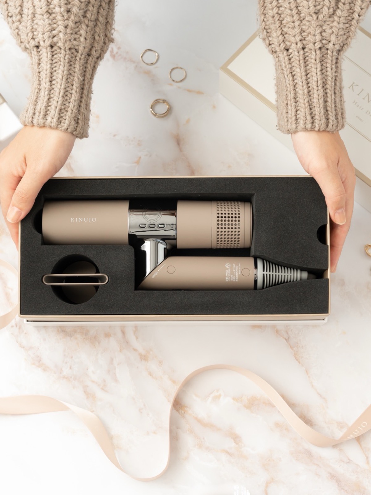KINUJO Hair Dryer in its gift box